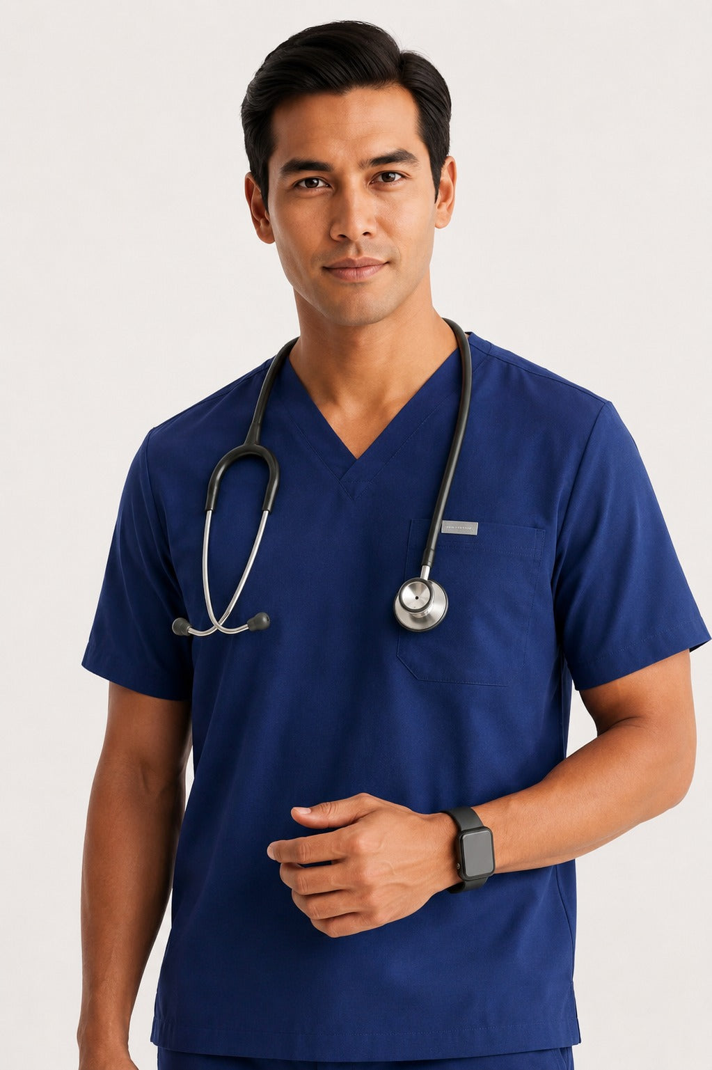 Men Util Tech 5 Pocket Navy Blue Scrubs
