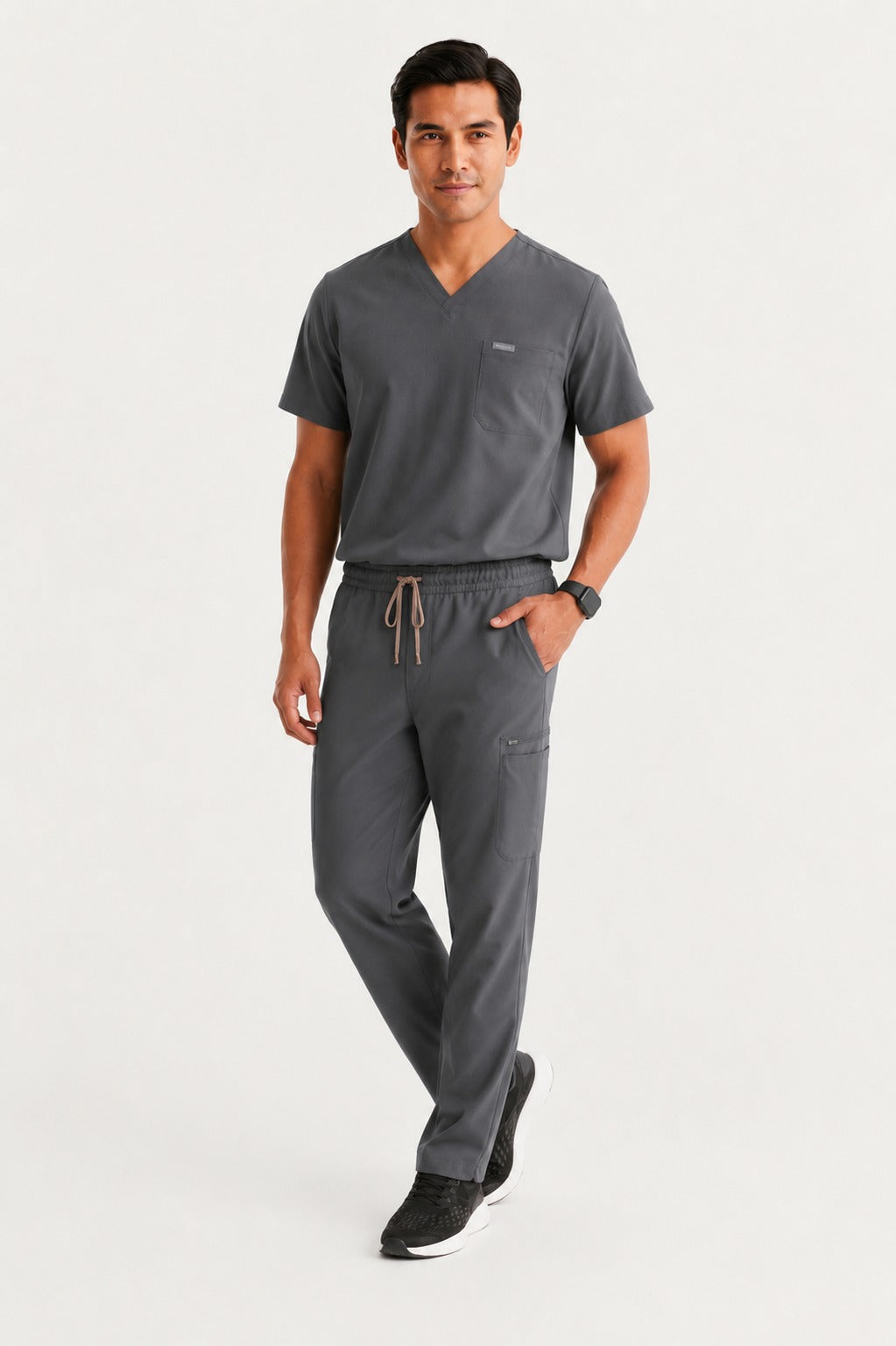 Men Util Tech 5 Pocket Slate Grey Scrubs