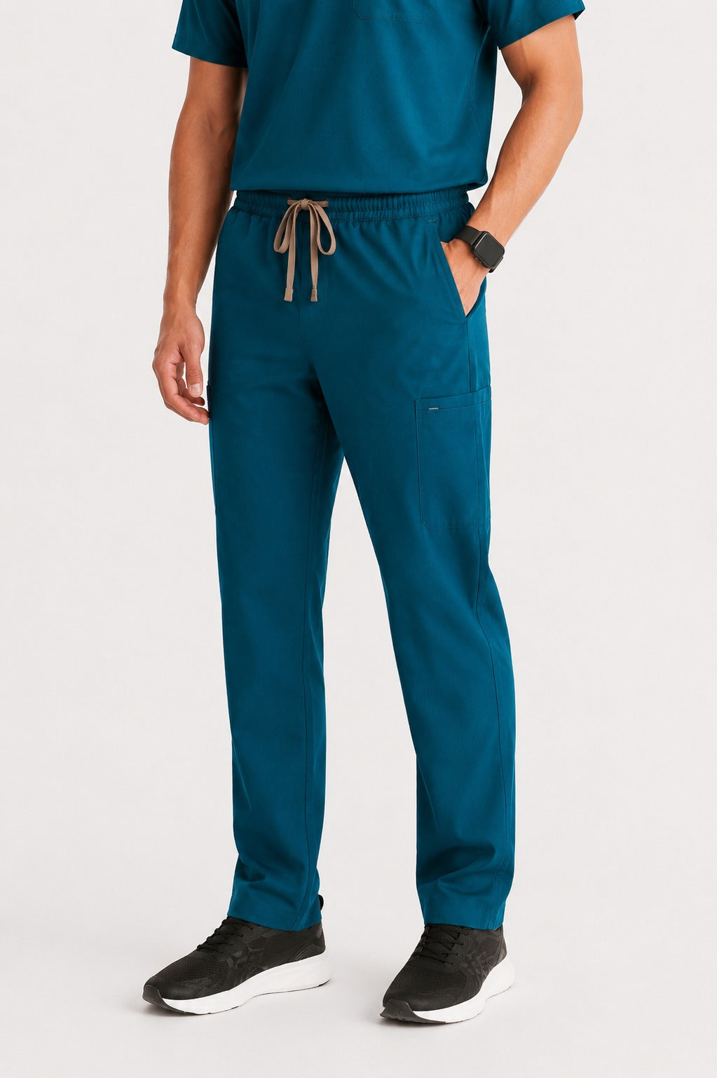Men Eco Aware Performance Aqua Blue Scrubs {11 Pocket}