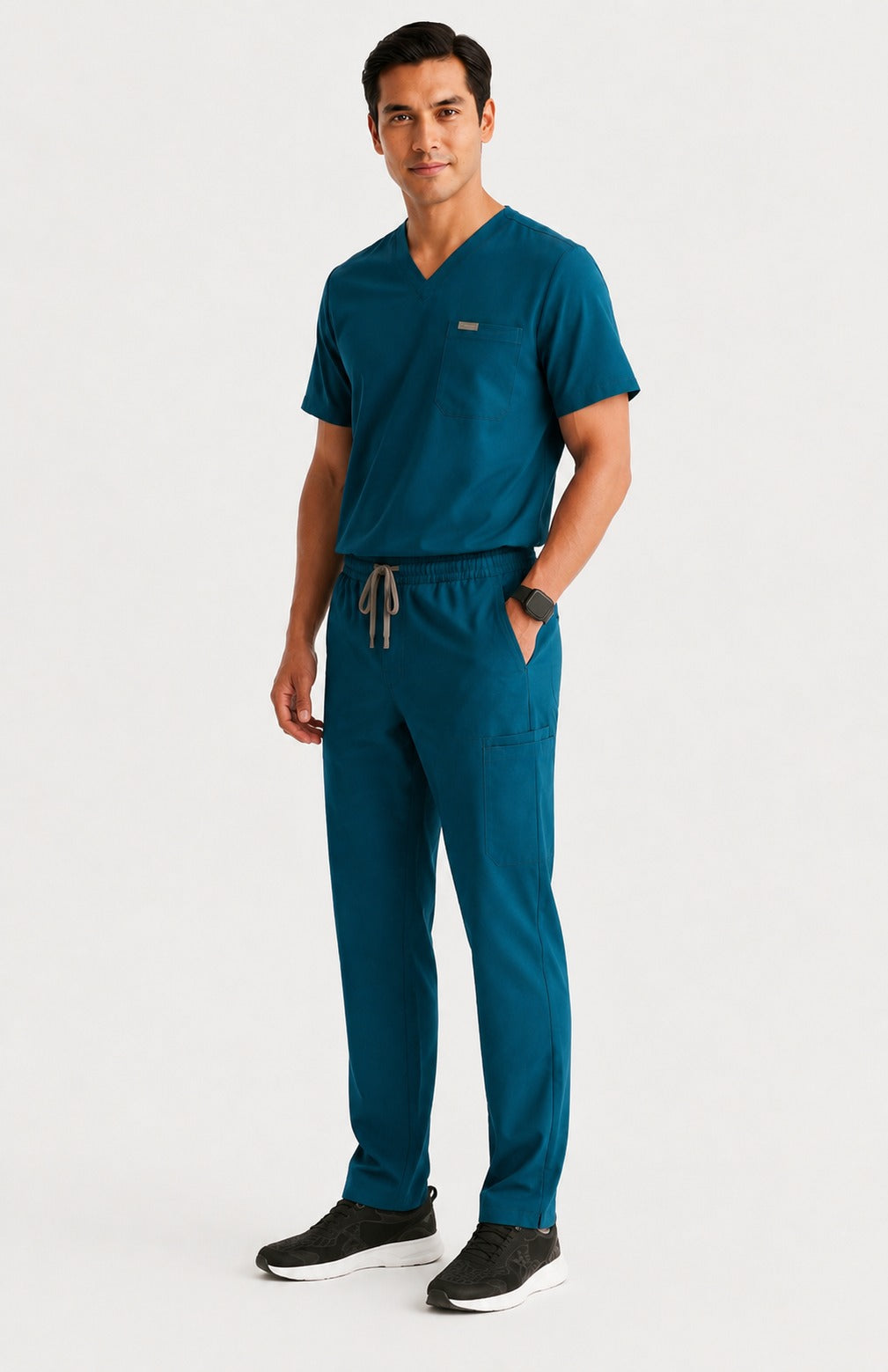 Men Eco Aware Performance Aqua Blue Scrubs {11 Pocket}