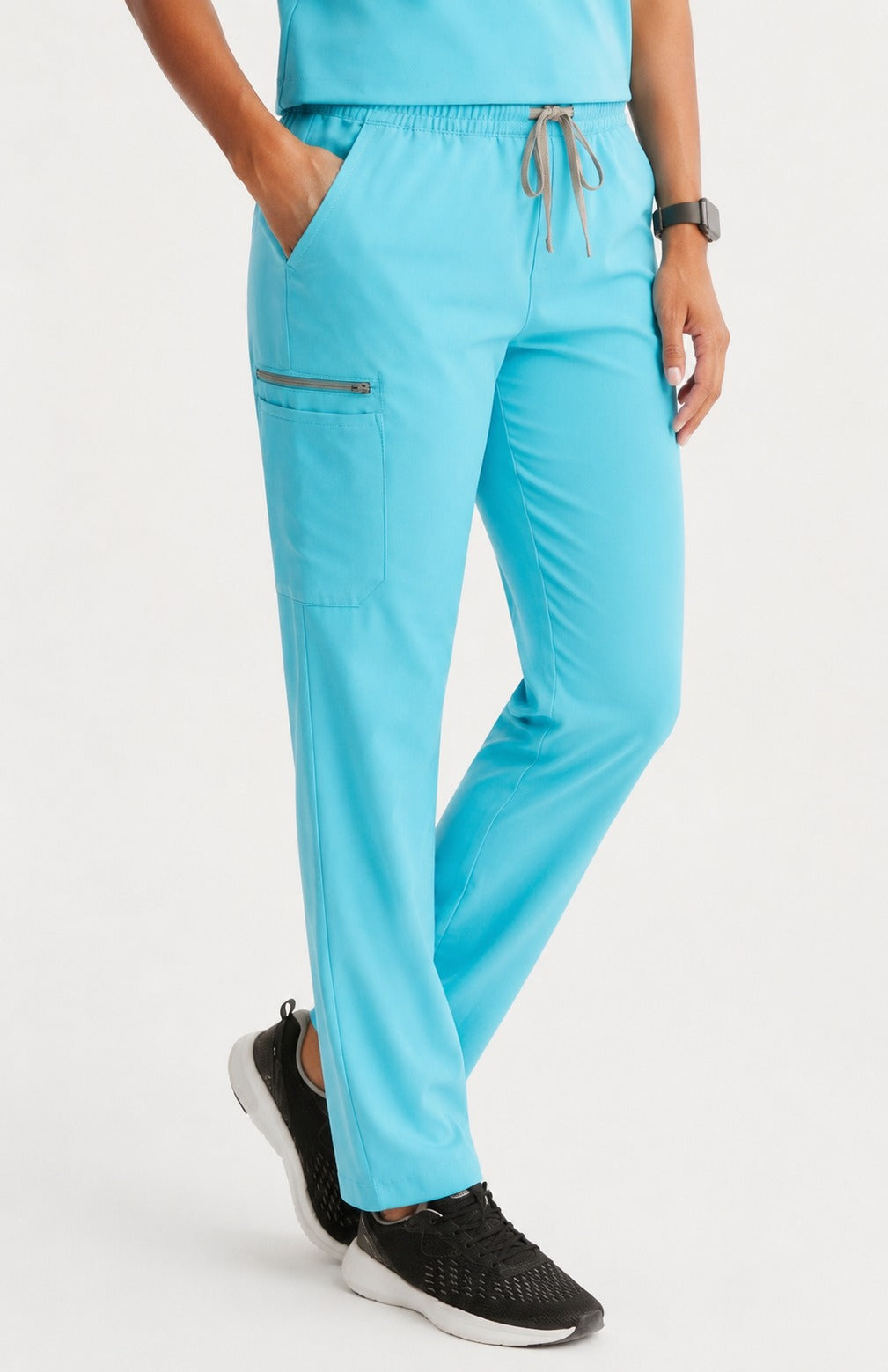 Women Classic Performance Aqua Blue Scrubs (AirEdge Fabric)