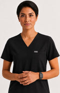 Women Classic Performance Black Scrubs (AirEdge Fabric)