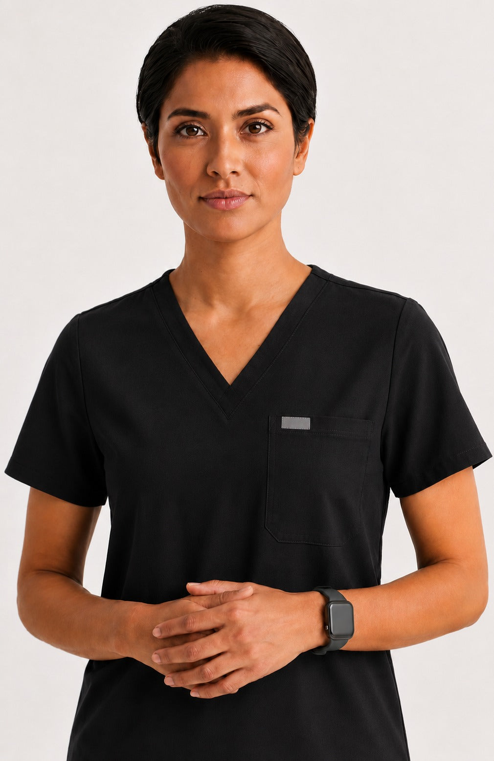 Women Eco Aware Performance Black Scrubs {11 Pocket}