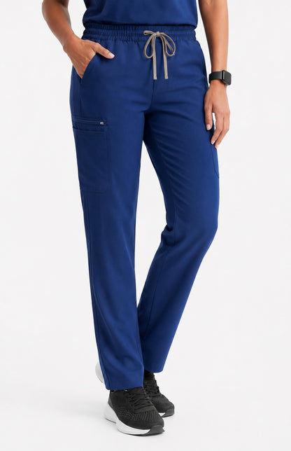 Women Eco Aware Performance Dark Blue Scrubs {11 Pocket}