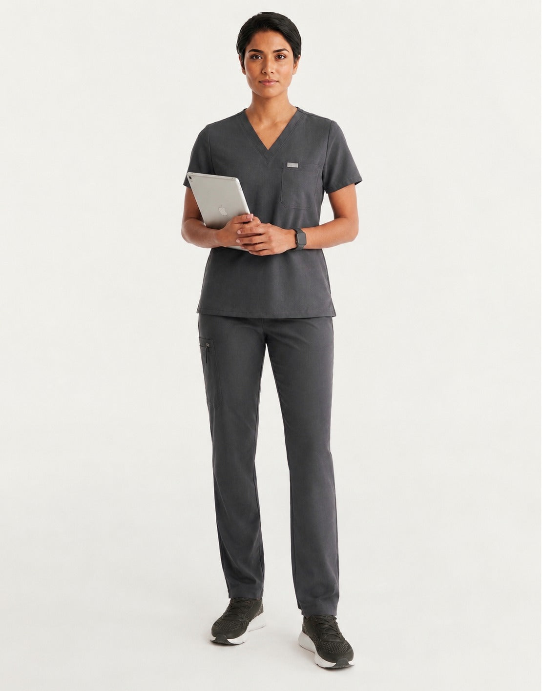 Women Eco Aware Performance Slate Grey Scrubs {11 Pocket}