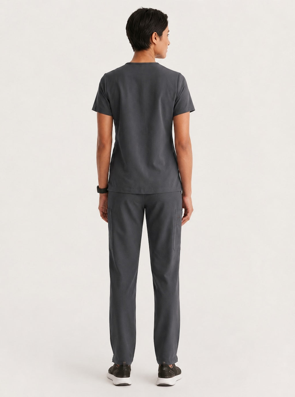 Women Eco Aware Performance Slate Grey Scrubs {11 Pocket}