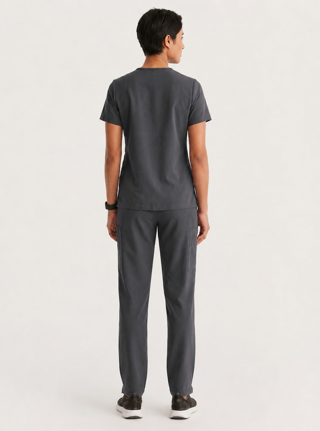 Women Eco Aware Performance Slate Grey Scrubs {11 Pocket}