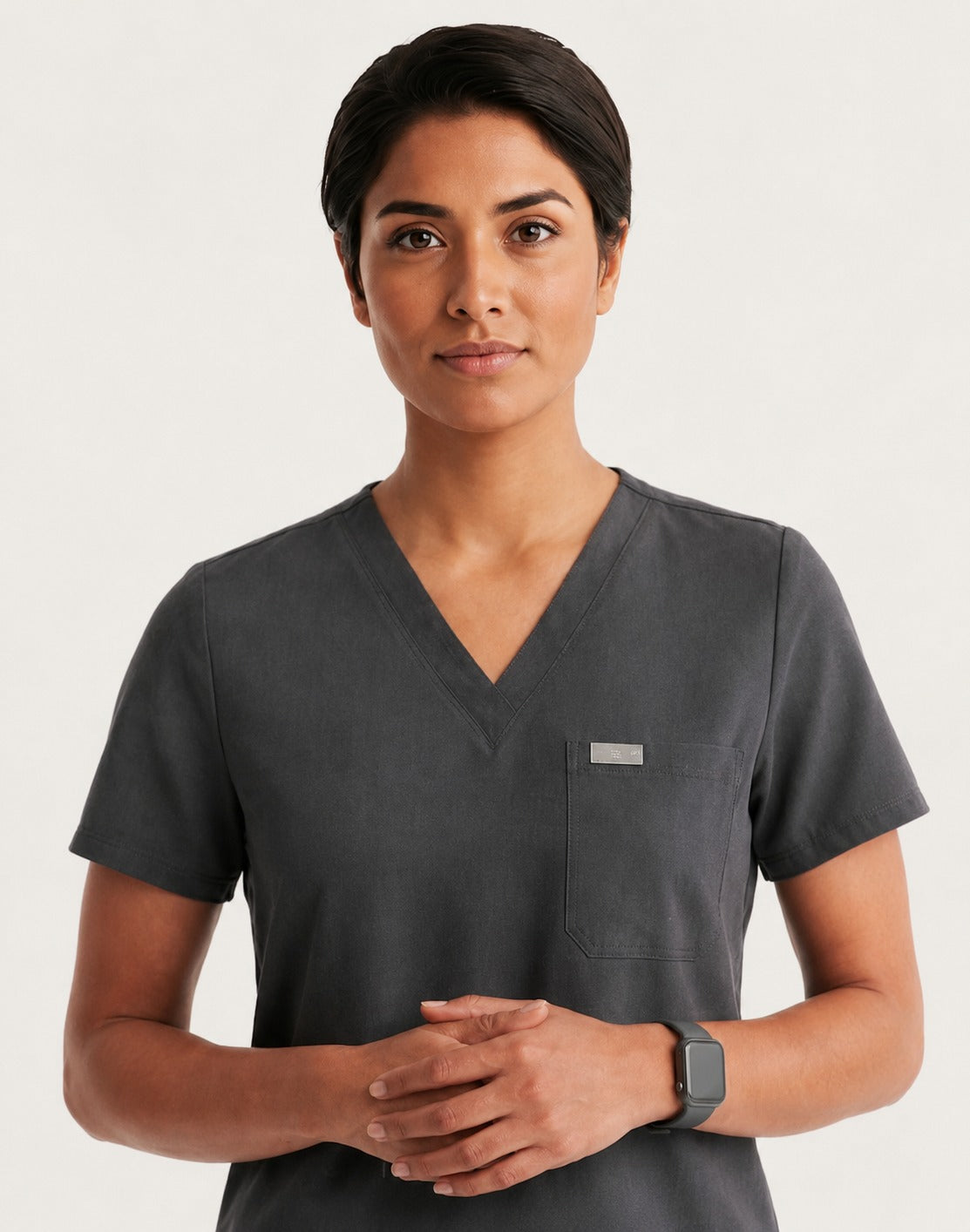Women Util Tech 5 Pocket Grey Scrubs