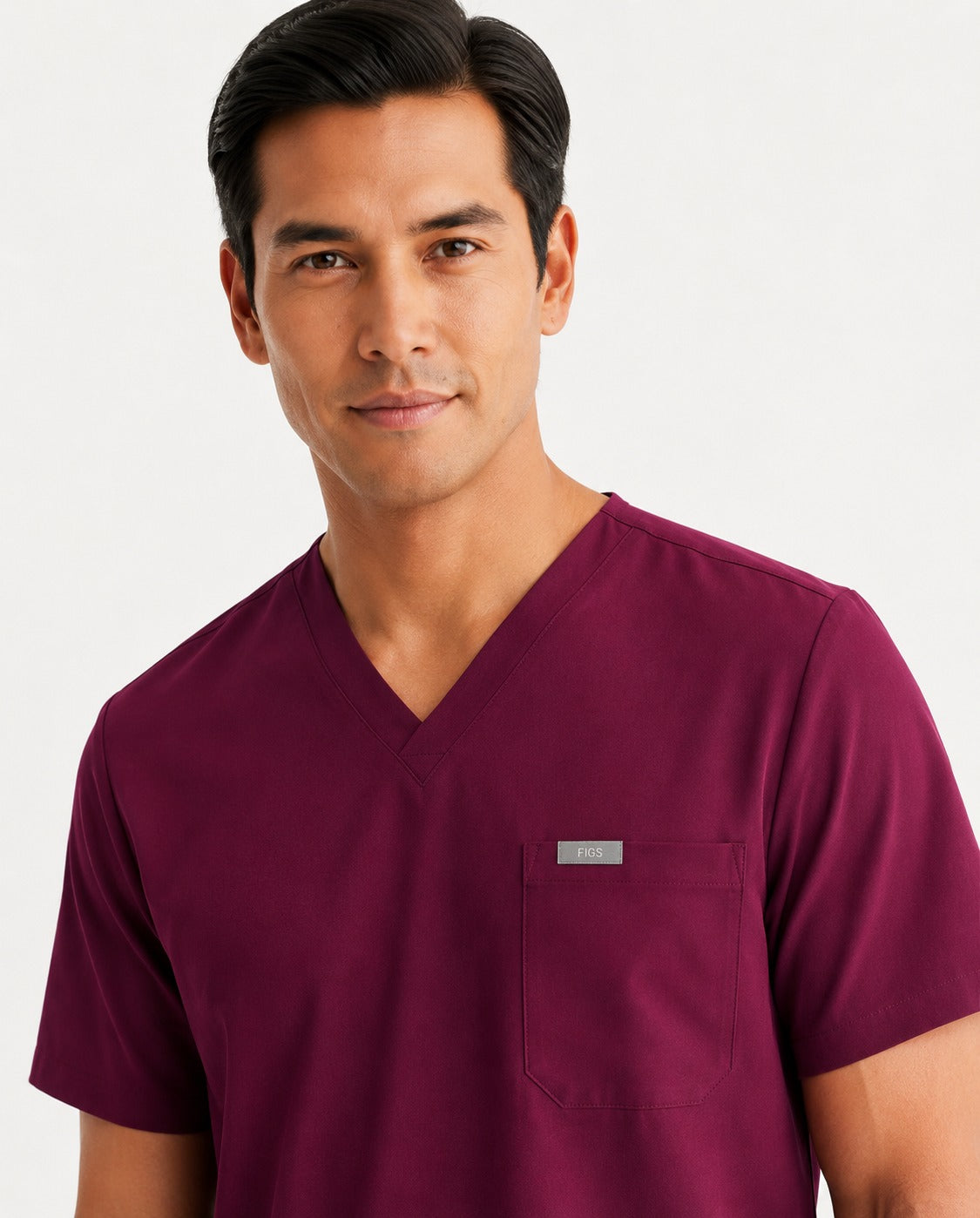 Men Eco Aware Performance Burgundy Scrubs {11 Pocket}