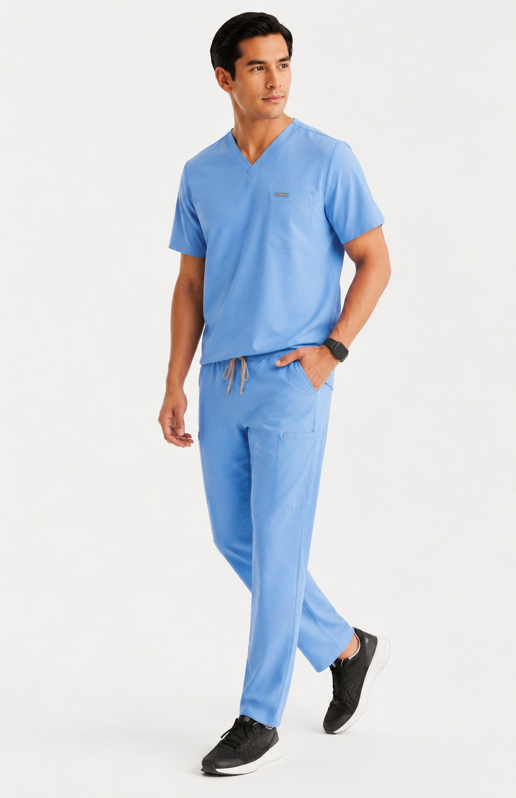 Men Util Tech 5 Pocket light Blue Scrubs