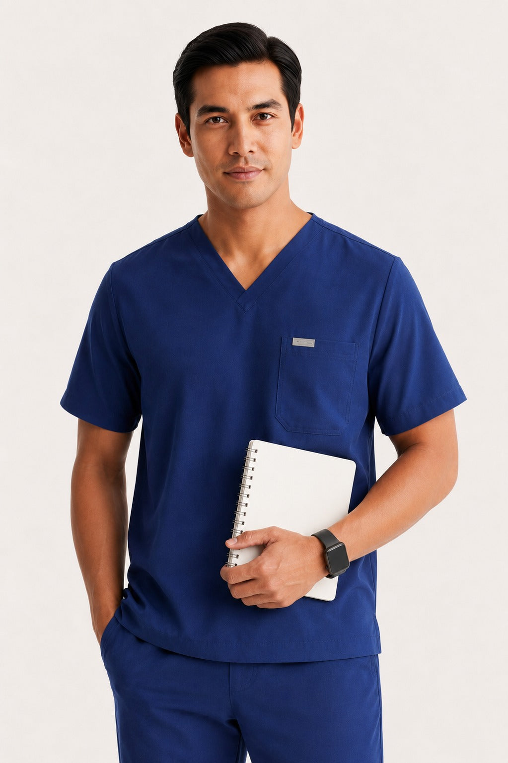 Men Util Tech 5 Pocket Navy Blue Scrubs
