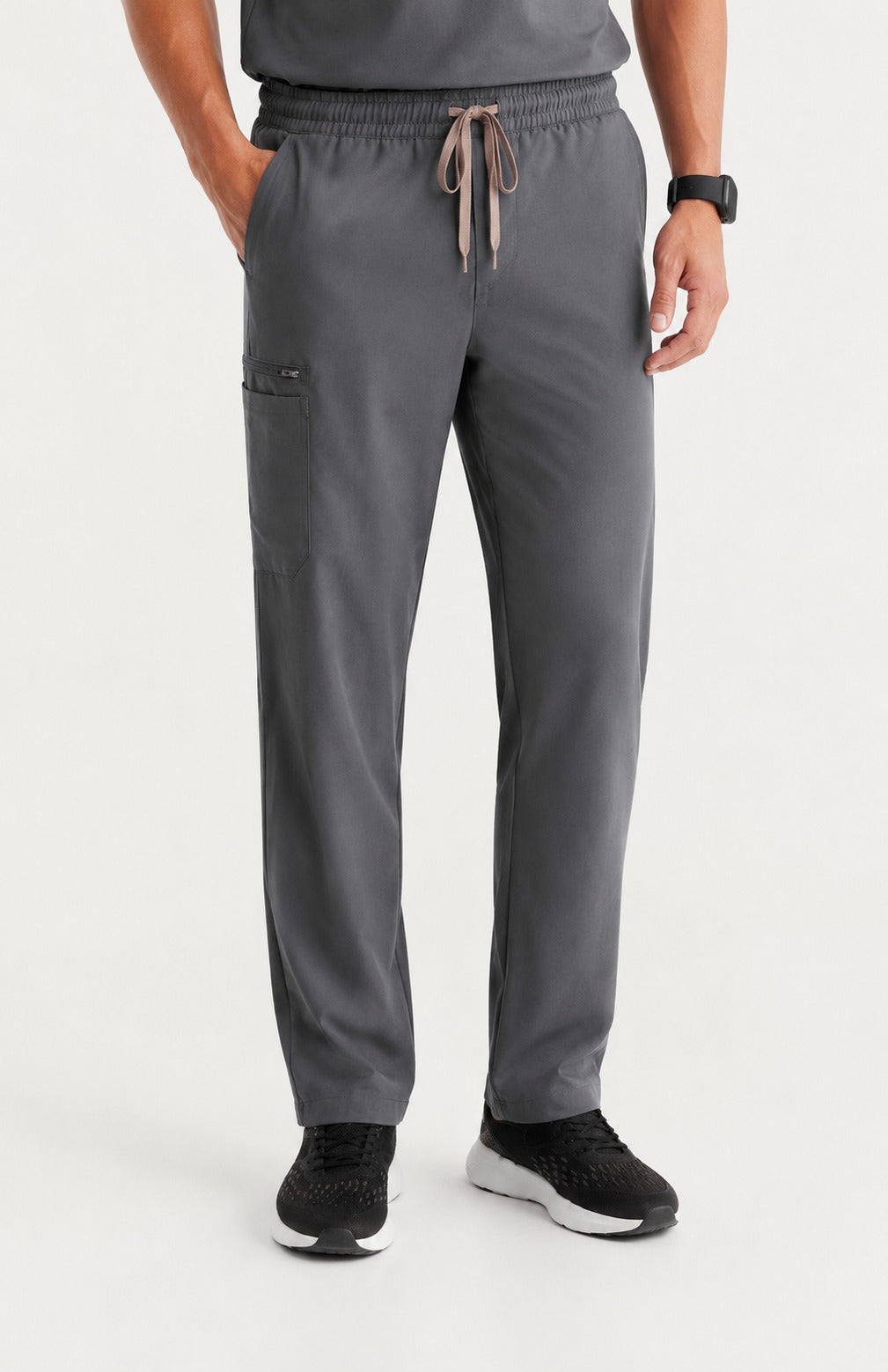 Men Util Tech 5 Pocket Slate Grey Scrubs