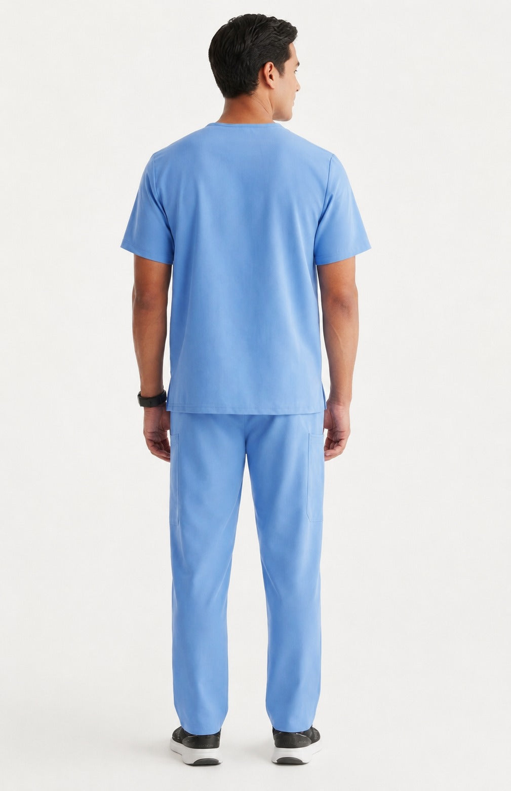 Men Eco Aware Performance Light Blue Scrubs {11 Pocket}