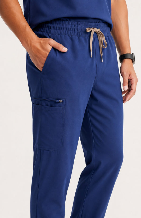 Men Eco Aware Performance Royal Blue Scrubs {11 Pocket}