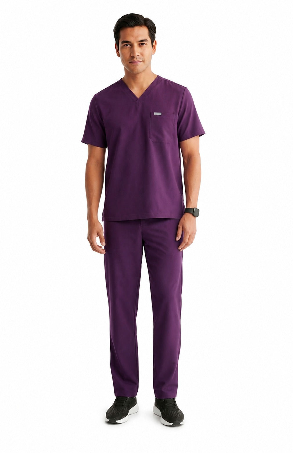 Men Util Tech 5 Pocket Dark Purple Scrubs