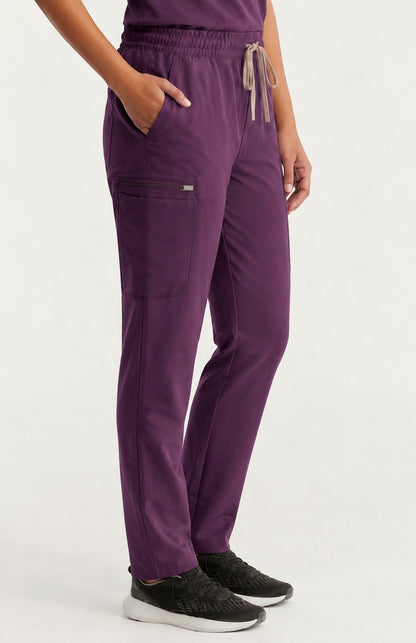 Women Eco Aware Performance Purple Scrubs {11 Pocket}