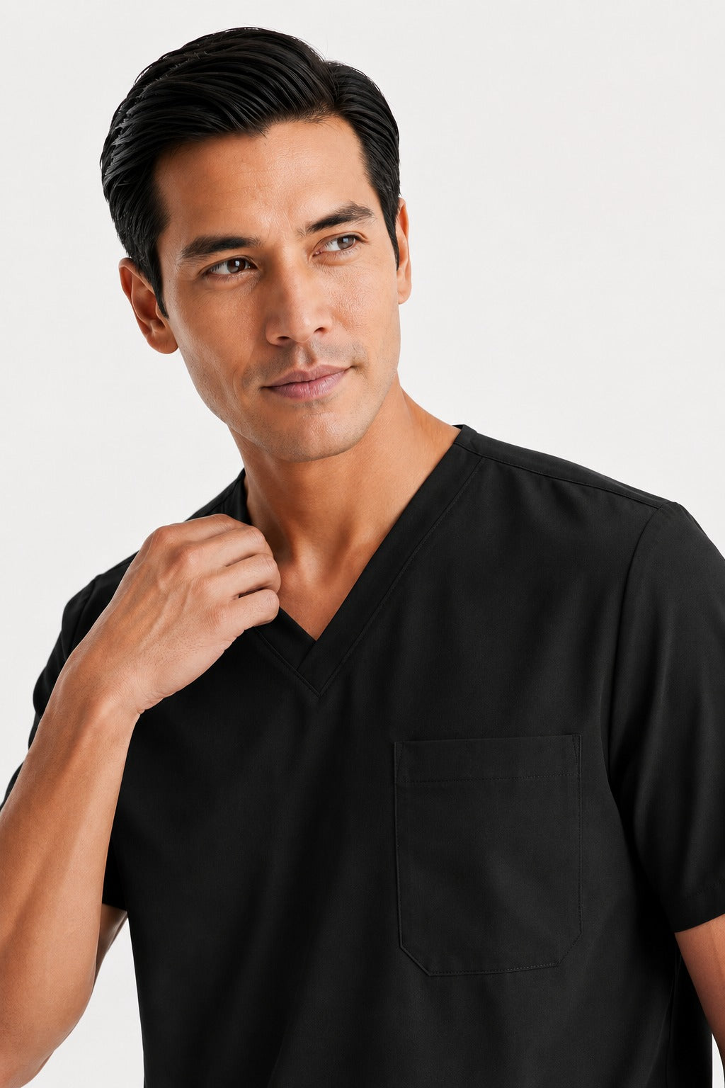 Men Util Tech 5 Pocket Black Scrubs
