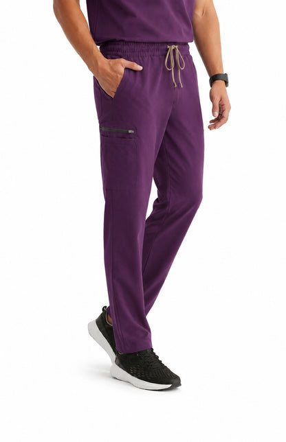 Men Eco Aware Performance Purple Scrubs {11 Pocket}