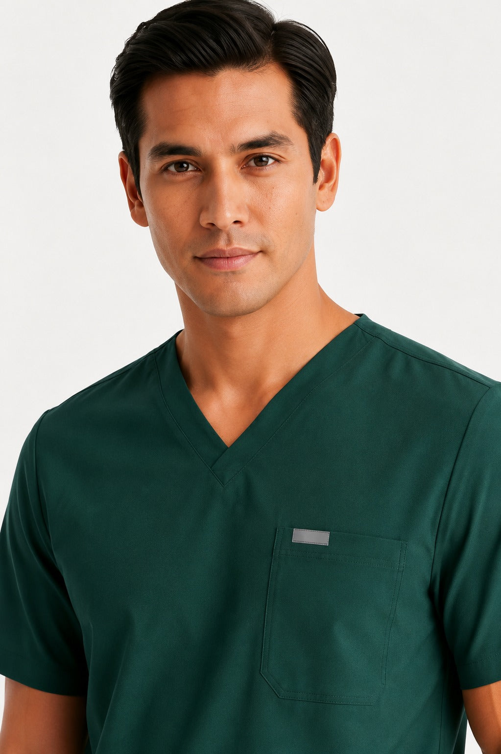 Men Eco Aware Performance Dark Green Scrubs {11 Pocket}